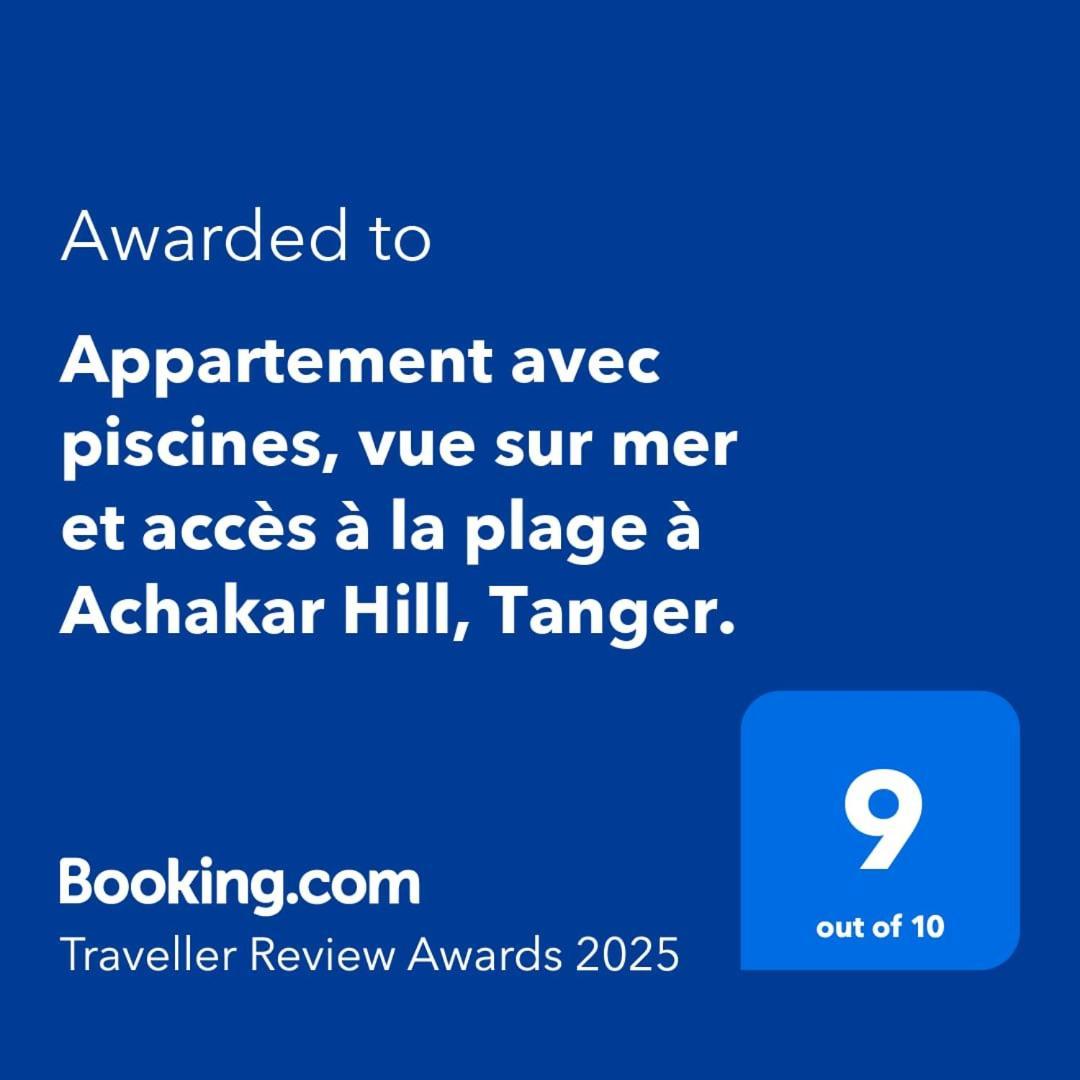 Appartement Avec Piscines, Vue Sur Mer Et Acces A La Plage A Achakar Hill, Tanger. Exterior photo